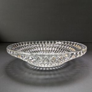 Vintage Candle Holder Mikasa Diamond Fire Crystal Candle Plate for Pillar Votive